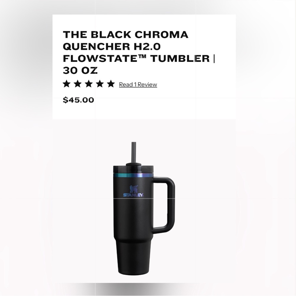 Stanley Black Chroma Quencher H2.0 FlowState Tumbler 30oz Limited Edition